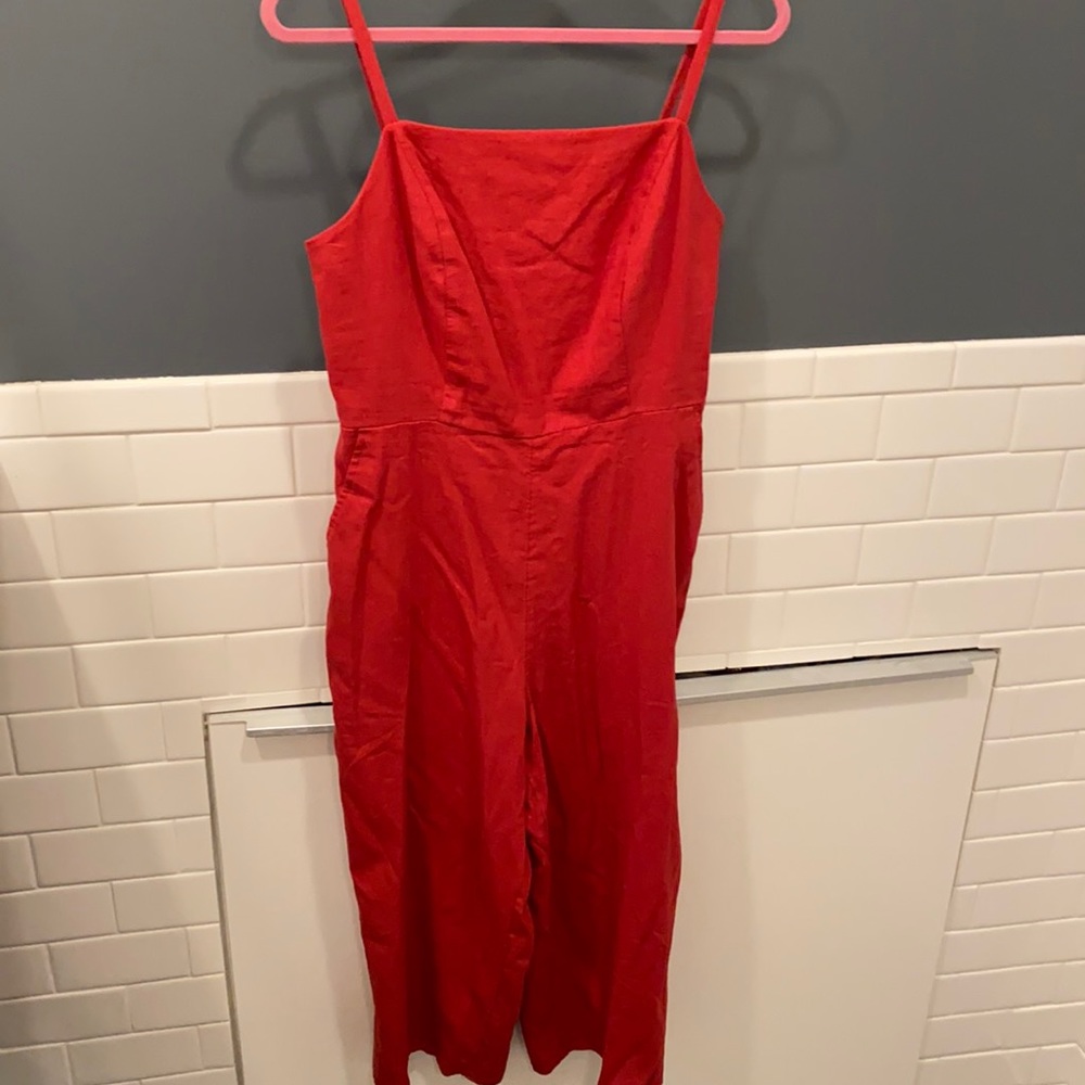 Red Linen Jumpsuit (tags on)
